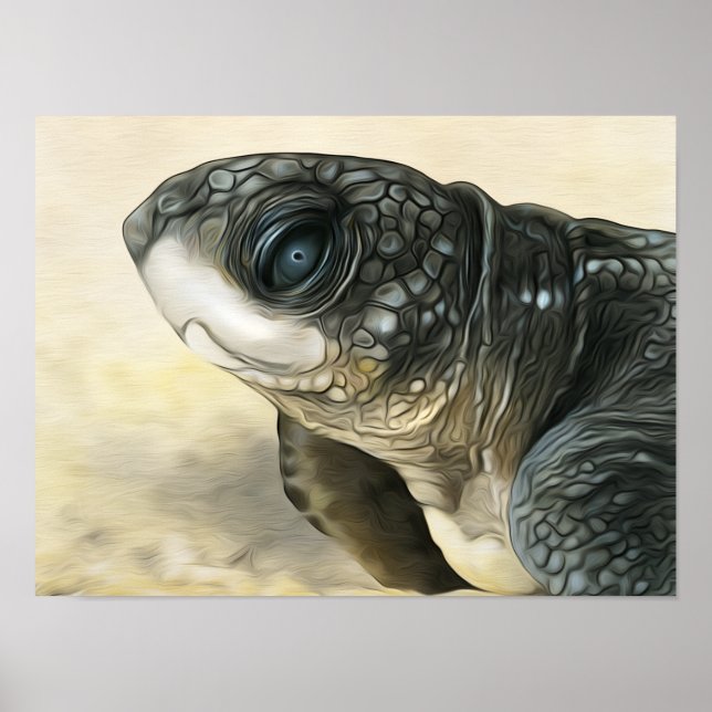 Stilvolle Lederschildkröte Poster (Vorne)