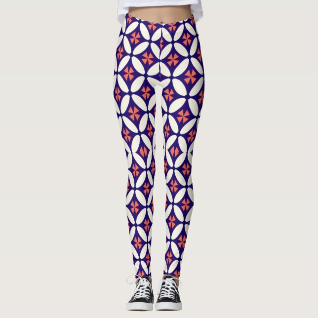 Stilvolle Leggings mit geometrischem Muster für Fr (Vorderseite)