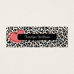 Stilvolle Leopard-Druck-Herz-Verabredungs-Karte