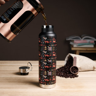 Stilvolle Leopard-Musterbezeichnung Trinkflasche