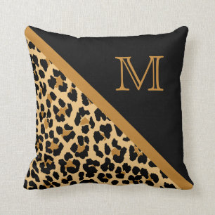 Stilvolle Leopard Print Monoram Kissen