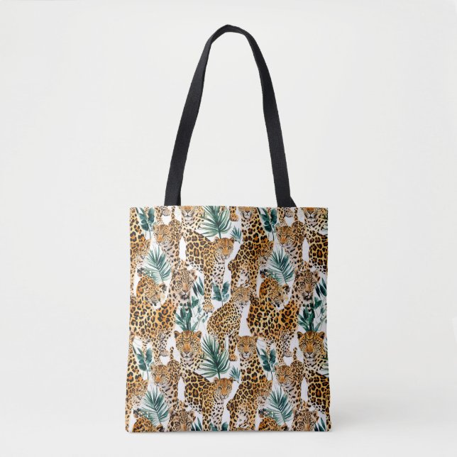 Stilvolle Leopard Print Tote Bag - Chic & Trendy Tasche (Vorderseite)