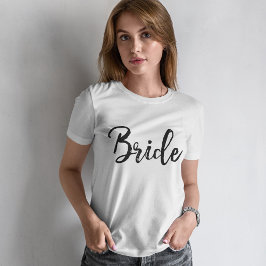 Stilvolle Lettering Brush Typografie | Braut T-Shirt
