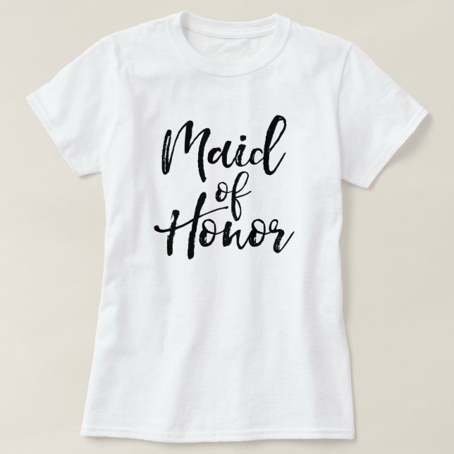 Stilvolle Lettering Brush Typografie | TRAUZEUGIN T-Shirt (Design vorne)
