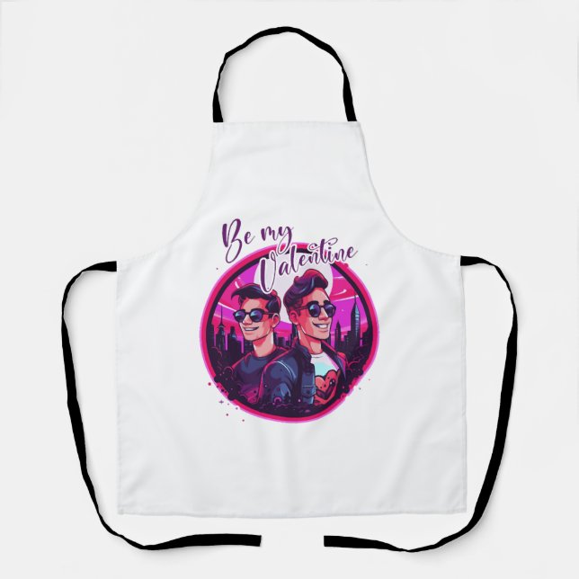 Stilvolle LGBT Gay Valentines Outfit Idea für Homo Schürze (Vorderseite)
