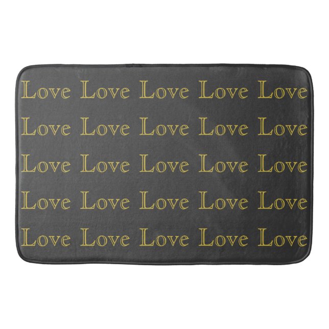 Stilvolle Liebe-Hochzeit in Gold Gray Badematte (Vorderseite)