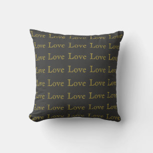 Stilvolle Liebe-Hochzeit in Gold Gray Kissen