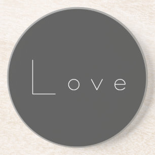 Stilvolle Liebe-Hochzeit in Grau Getränkeuntersetzer