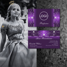 Stilvolle Lila Lilac Squiggled Juwelen mit Logo