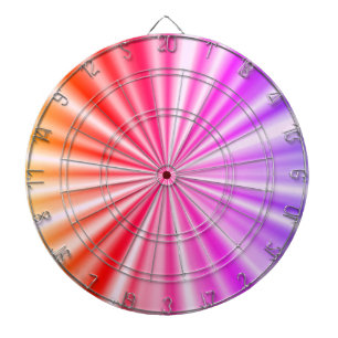 Stilvolle Lila Magenta Rotes Orange Rosa Radiant Dartscheibe