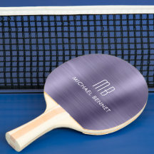 Stilvolle Lila Metallic Monogram-Bezeichnung