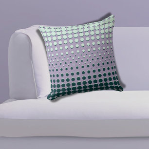 Stilvolle Lila und grüne Regular Rainy Dots Kissen