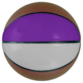 Stilvolle Lila und metallische Silber Custom Sport Basketball