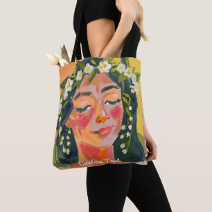 Stilvolle Lily of the Valley May Birth Month Blume Tasche