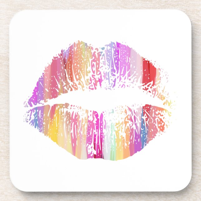 Stilvolle Lips #16 Untersetzer (Vorderseite)
