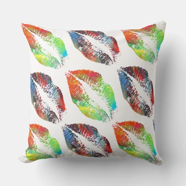 Stilvolle Lips #35 Kissen (Vorderseite)