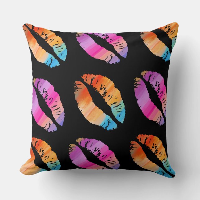 Stilvolle Lips #37 Kissen (Vorderseite)