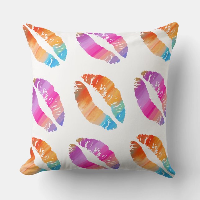 Stilvolle Lips #38 Kissen (Vorderseite)