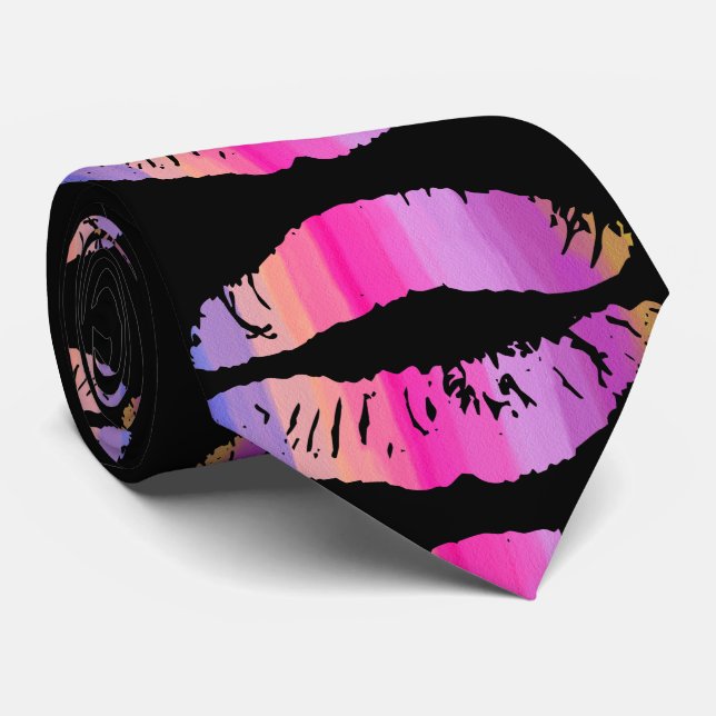 Stilvolle Lips #3 Krawatte (Gerollt)