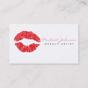 Stilvolle Lips Makeup Artist Business Card Visitenkarte