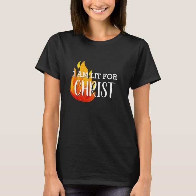 Stilvolle LIT FÜR CHRIST Christlich T-Shirt (Vorderseite)