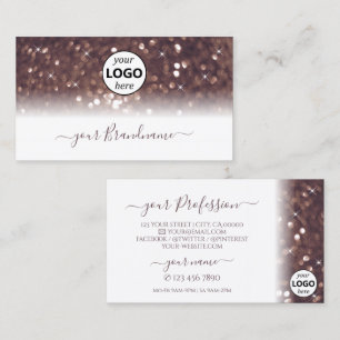 Stilvolle Logokombination für den Glitzer "White R Visitenkarte