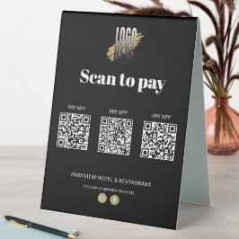 Stilvolle Logokombinationen kontaktlose Pay Apps 3 Tischaufsteller