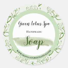 Stilvolle Lotus Zuhause Business Soap Produktetike Runder Aufkleber