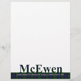 Stilvolle MacEwen-Karo-Briefkopfstationery