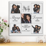 Stilvolle MAMA Personalisiert Monogram 5 FotoColla Künstlicher Leinwanddruck<br><div class="desc">Überraschen Mama diesen Tag mit einem personalisierten 5 Foto einzigartigen Muttergedicht & monogramm Zimmer Leinwand. "Always My Mother, Forever My Friend" Personalisieren Sie diese Mama-Plakette mit Lieblings-Fotos, Nachrichten und Namen. Besuchen Sie unsere Kollektion für die besten Mama's Day Geschenke und personalisierten Mama Geschenke. COPYRIGHT © 2022 Judy Burrows, Black Dog...</div>