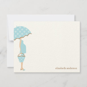 Stilvolle Mama, um Baby Shower Flat Danke Karten