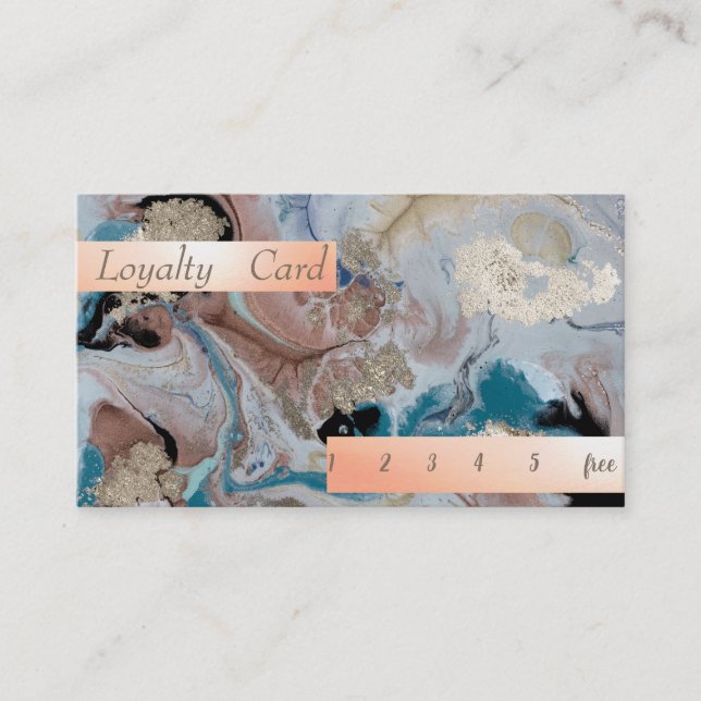 Stilvolle Marble,Stone Bokeh Loyalty Card Treuekarte (Vorderseite)