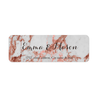 Stilvolle Marmor-Imitate Rose Goldhochzeit