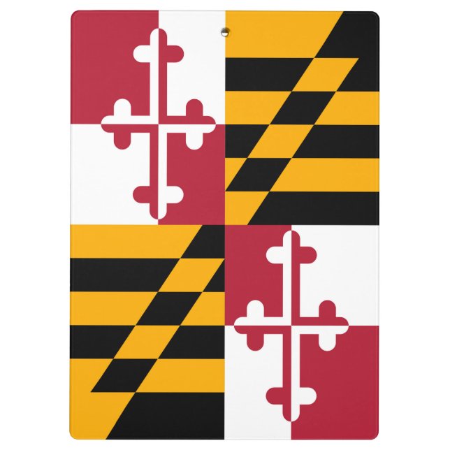 Stilvolle Maryland State Flag Dekoration Klemmbrett (Rückseite)