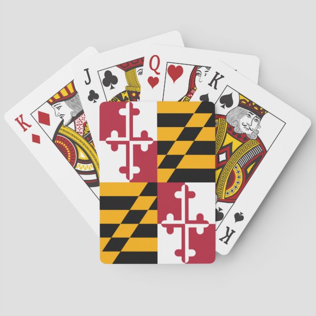 Stilvolle Maryland State Flag Dekoration Spielkarten (Rückseite)