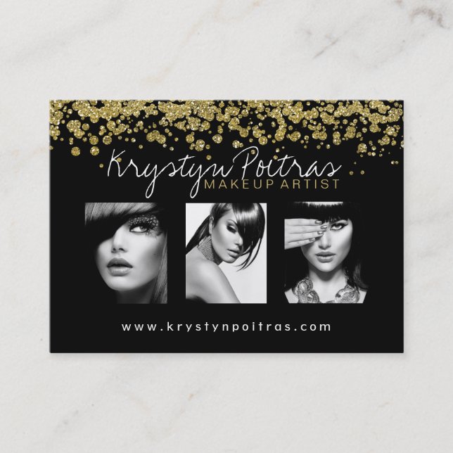 Stilvolle Maskenbildner-Visitenkarten Visitenkarte (Vorderseite)