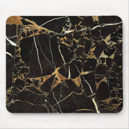 Stilvolle Maus-Pad aus schwarzem und goldenen Marm Mousepad