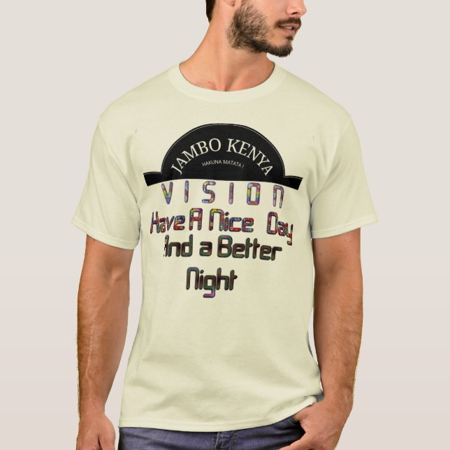 Stilvolle Men Basic Orange Vision Kenya Nice Day T-Shirt (Vorderseite)