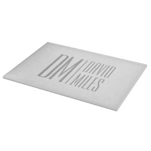 Stilvolle Minimal- und moderne Gray-Initials & Nam Schneidebrett