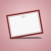 Stilvolle Minimalistische Cinnamon Rose Monogram