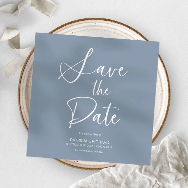 Stilvolle Minimalistische Hochzeit ohne Foto speic Einladung (Von Creator hochgeladen)