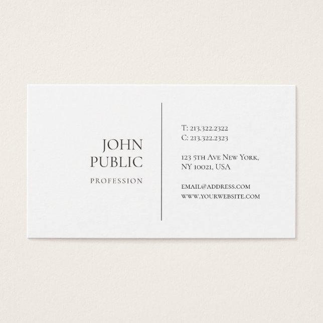 Stilvolle Minimalistische Moderne Berufliche Einfa (Vorderseite)