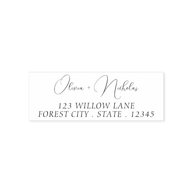 Stilvolle Minimalistische Name-Adresse für Skripte Permastempel (Design)