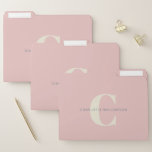 Stilvolle Mit Monogramm Bezeichnung Beruflich Blus Papiermappe<br><div class="desc">Stilvoller Mit Monogramm Name Beruflich Blush Pink File Folder</div>