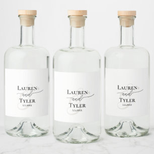 Stilvolle Mit Monogramm Namen Hochzeitsempfehlung Alkoholflaschenetikett