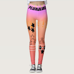 Stilvolle mit Monogramm-rosa Gradiententrainings Leggings