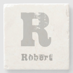 Stilvolle Mit Monogramm Vorlage Eleganter Letter-M Steinuntersetzer