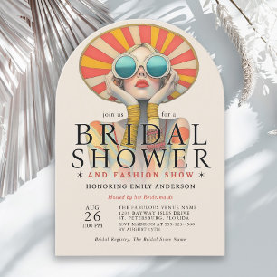 Stilvolle Mode Bridal Showdusche Einladung
