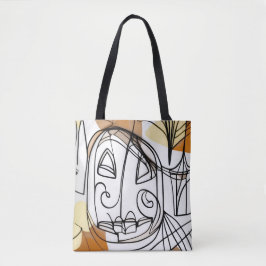 Stilvolle moderne abstrakte Kürbis Halloween Tasche