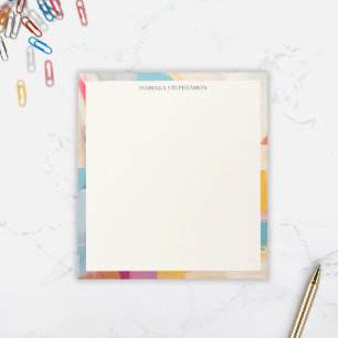 Stilvolle moderne abstrakte Umrandung personalisie Notizblock